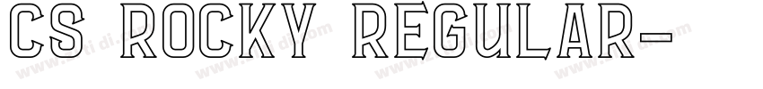 CS Rocky Regular字体转换